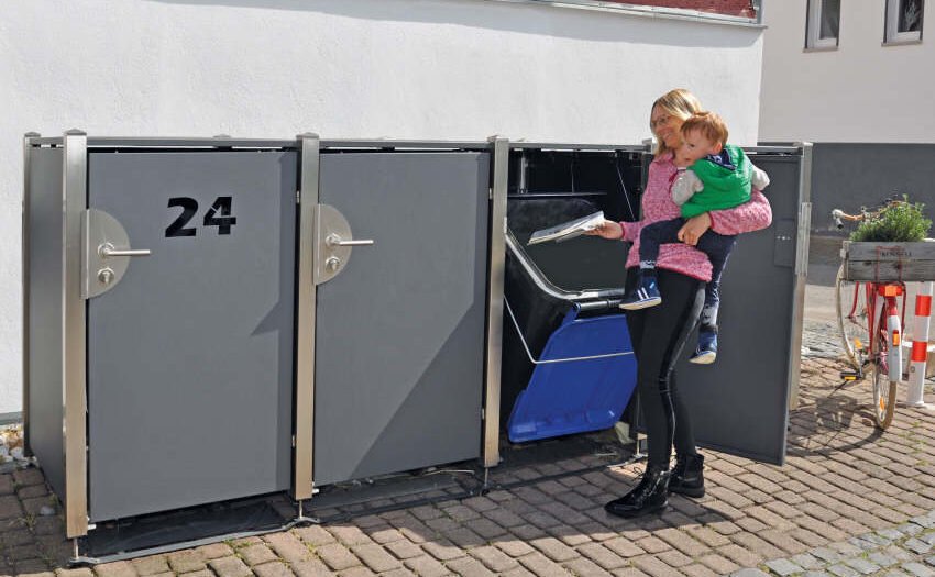 Mülltonnen praktisch und sicher aufbewahren