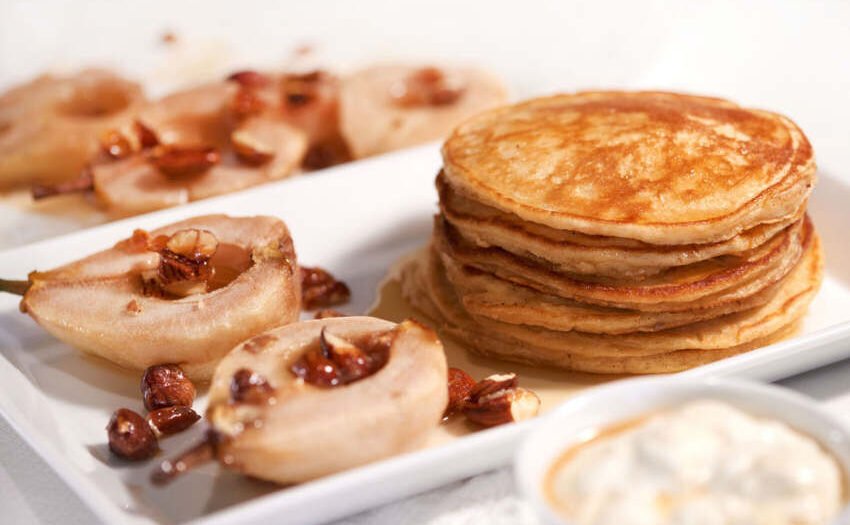 Rezepttipp - Joghurt-Pancakes mit Birnen
